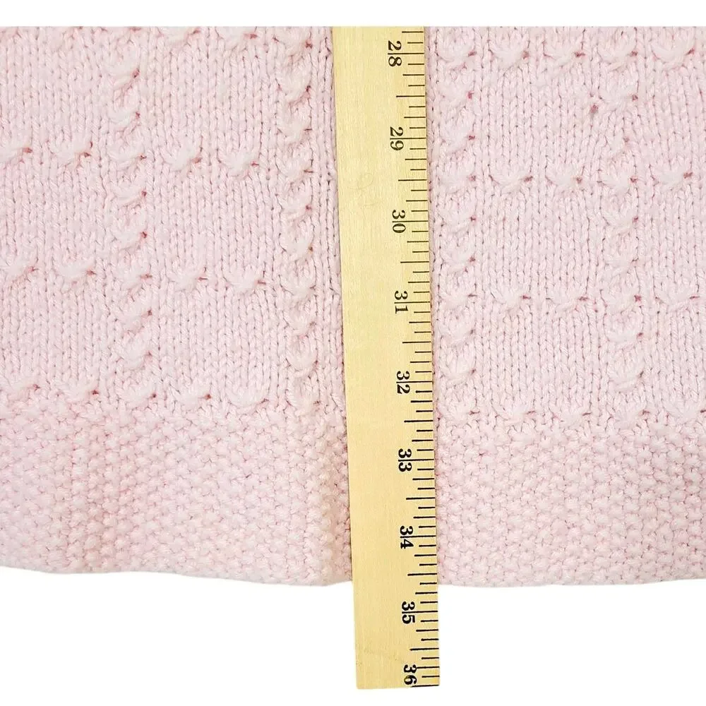 Baby Receiving Blanket Knitted Handmade 35